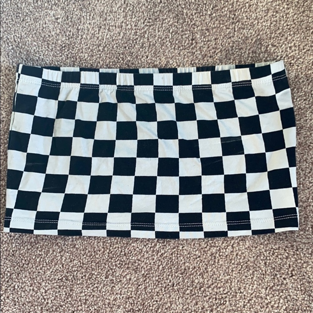 Checkered Tube Top